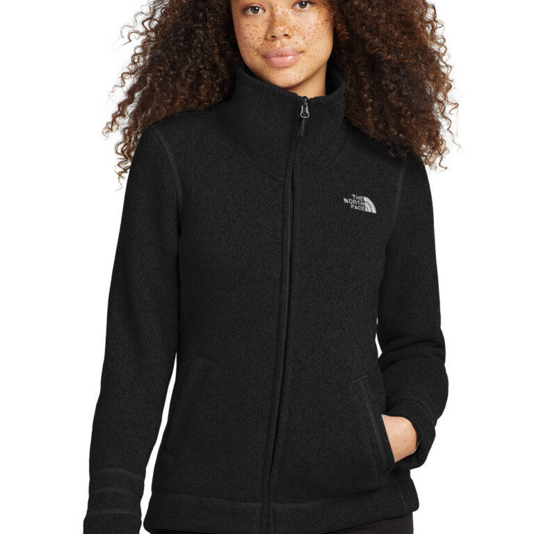 The North Face Women's Sweater Fleece Jacket in TNF Black Heather