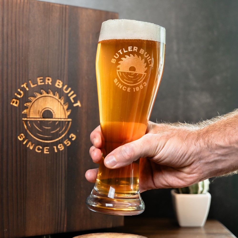 Torrey Pilsner Glass – Set of 2 – Branded Wood Box