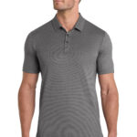 TravisMathew Auckland Slub Polo in Dark Grey