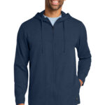 TravisMathew Balboa Hooded Full-Zip Jacket in Blue Nights Heather