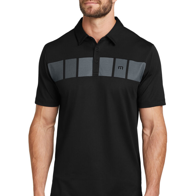 TravisMathew Cabana Chest Stripe Polo in Black