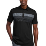TravisMathew Coastal Chest Stripe Polo in Black