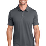 TravisMathew Coto Performance Polo in Quiet Shade Grey/ Black