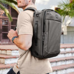 TravisMathew Lateral Convertible Backpack in use
