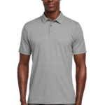 TravisMathew Oceanside Geo Polo in Quiet Shade Grey Heather/ Dark Grey