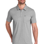 TravisMathew Oceanside Heather Pocket Polo in Quiet Shade Grey Heather