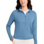 TravisMathew Women’s Coto 1/2-Zip in Brilliant Blue Heather