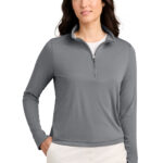 TravisMathew Women’s Coto 1/2-Zip in Quiet Shade Grey Heather