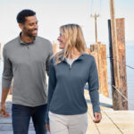 TravisMathew Women’s Coto 1/2-Zip in use
