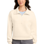 TravisMathew Women’s Momentum Shift 1/2-Zip in Eggnog
