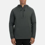 UNRL Crossover Half-Zip Hoodie in Pine