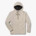 UNRL Crossover Half-Zip Hoodie in Sand