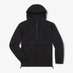 UNRL Golf DWR Track Jacket in Stealth Black