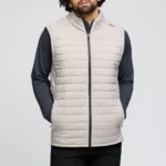 UNRL Vancouver Quilted Vest in Pebble