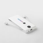 Zenith 10,000 mAh Power Bank with Built-in Cables and Retractable AC Wall Plug